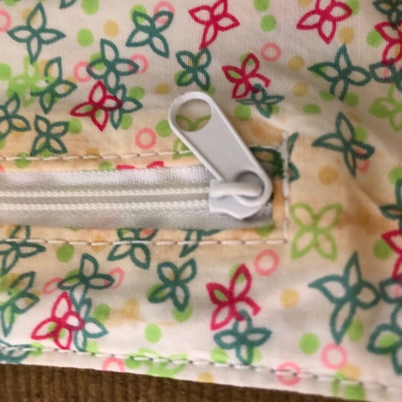 LiLu Very Cute Fun Tan Corduroy Floral Purse Bag - Picture 10 of 11